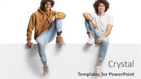  Presentation with elementary school african american female - Presentation consisting of african-american-young-man background and a white colored foreground