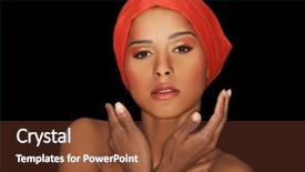  Presentation with black woman - Amazing slide set having concepty with writing on blackboard backdrop and a ocean colored foreground.