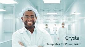  Presentation with doctor african - Amazing theme having african arabic doctor in hospital backdrop and a sky blue colored foreground