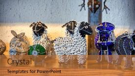  Presentation with animals - Presentation enhanced with african-art-animals-beads background and a red colored foreground