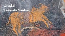  Presentation with rock painting - Beautiful theme featuring african artwork - bushmen san rock painting backdrop and a gray colored foreground