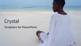  Presentation with tropical - Beautiful PPT layouts featuring african beautiful girl on tropical backdrop and a light gray colored foreground