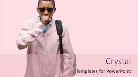  Presentation with asthma - PPT theme enhanced with african black man student sick and coughing suffering asthma or bronchitis medicine concept background and a lemonade colored foreground