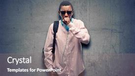  Presentation with asthma - Colorful PPT theme enhanced with african black man student sick backdrop and a  colored foreground