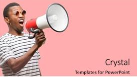  Presentation with african american black couple - Presentation design consisting of african black man wearing sunglasses background and a light gray colored foreground