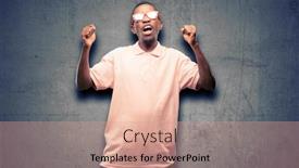  Presentation with power energy - Presentation design with african black man wearing sunglasses happy and excited celebrating victory expressing big success power energy and positive emotions celebrates new job joyful background and a coral colored foreground