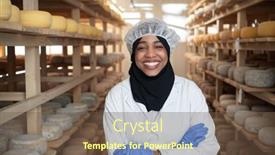  Presentation with woman muslim - Audience pleasing PPT theme consisting of african-black-muslim-business-woman backdrop and a tawny brown colored foreground