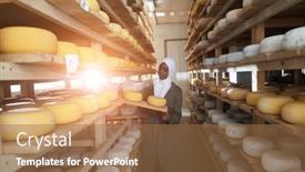  Presentation with black business - Audience pleasing PPT theme consisting of african-black-muslim-business-woman backdrop and a coral colored foreground