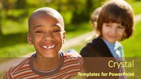  Presentation with naughty boy - Amazing slides having african-boy-in-multicultural-summer backdrop and a tawny brown colored foreground