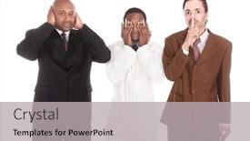  Presentation with african people - Slide set having african-business-people-isolated background and a light gray colored foreground