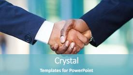  Presentation with shaking hands - Cool new PPT layouts with african businessman shaking hands backdrop and a light blue colored foreground