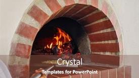  Presentation with cook chef - Audience pleasing presentation theme consisting of african-chef-putting-a-pizza backdrop and a tawny brown colored foreground