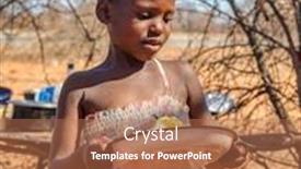  Presentation with kalahari - Amazing presentation having african-child-in-a-village backdrop and a coral colored foreground