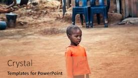  Presentation with african american church family - Presentation having african-child-in-the-shanty background and a coral colored foreground