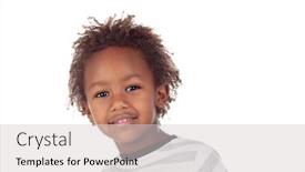  Presentation with faces - Slides enhanced with african-child-making-funny-faces background and a light gray colored foreground