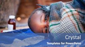  Presentation with sick child - Cool new PPT layouts with african-child-toddler-sick backdrop and a ocean colored foreground