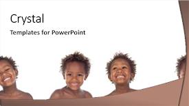  Presentation with child growth and development - Beautiful slides featuring african child with different expressions backdrop and a  colored foreground