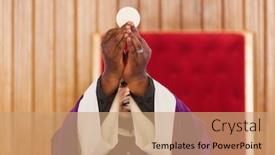  Presentation with wafer - Cool new theme with african-christian-priest backdrop and a coral colored foreground