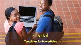  Presentation with african american college students - Cool new theme with african college couple with laptop backdrop and a  colored foreground