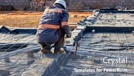  Presentation with labor - Theme enhanced with african-construction-worker-doing-manual background and a  colored foreground