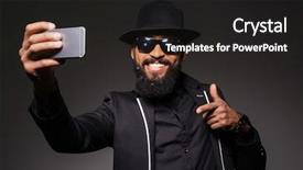  Presentation with black man fashion - Audience pleasing slides consisting of african dance - happy afro american man backdrop and a dark gray colored foreground