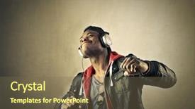  Presentation with dancing music grass - Cool new slides with african dance - happy teenager listening to music backdrop and a violet colored foreground