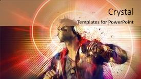  Presentation with african music - Audience pleasing presentation theme consisting of african dance - power of music backdrop and a coral colored foreground