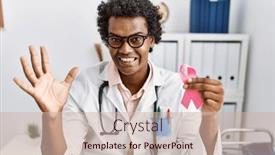  Presentation with pink ribbon hands - 