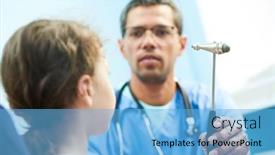  Presentation with doctor african - Audience pleasing presentation design consisting of african-doctor-neurologist-diagnoses backdrop and a light blue colored foreground