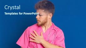  Presentation with doctor african - Amazing PPT layouts having african-doctor-wearing-a-pink backdrop and a ocean colored foreground