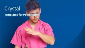  Presentation with doctor african - Slide deck consisting of african-doctor-wearing-a-pink background and a ocean colored foreground