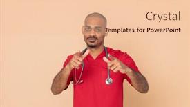 Presentation with doctor african - Amazing PPT layouts having african-doctor-wearing-a-red backdrop and a lemonade colored foreground