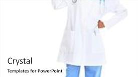  Presentation with doctor african - Audience pleasing slides consisting of african doctor woman isolated on white background backdrop and a white colored foreground