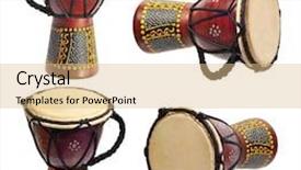  Presentation with drum - Cool new presentation theme with african drums - kenyan drum backdrop and a coral colored foreground