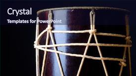  Presentation with drum - Beautiful slide deck featuring african drums - traditional azeri drum called nagara backdrop and a  colored foreground