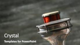  Presentation with drums - Slide set enhanced with african drums on blurred grey background background and a dark gray colored foreground