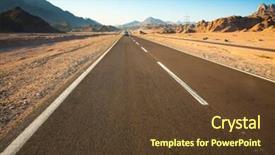  Presentation with mountain - PPT theme having african dry land - mountain landscape background and a  colored foreground