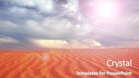  Presentation with landscape desert - Slide deck consisting of african dry land - sand desert landscape background and a  colored foreground