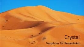  Presentation with sand dunes - Cool new PPT layouts with african dry land - scenic sand dunes in desert backdrop and a  colored foreground