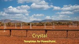  Presentation with obstacle course - Presentation theme with african-equestrian-obstacle-course-mountains background and a tawny brown colored foreground