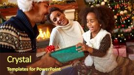  Presentation with philippine american war - Audience pleasing PPT theme consisting of african festival - laughing afro american family backdrop and a tawny brown colored foreground