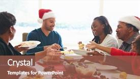  Presentation with generation - Beautiful slide deck featuring african festival - multi generation family enjoying christmas backdrop and a red colored foreground