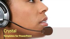  Presentation with pressure washing business proposal pre - Beautiful presentation featuring african free - pretty business woman with headset backdrop and a tawny brown colored foreground