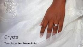  Presentation with white wedding - Beautiful slide deck featuring african-girl-in-white-wedding backdrop and a light gray colored foreground