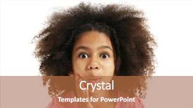  Presentation with african american girl power business - Beautiful presentation theme featuring african girl isolated on white backdrop and a red colored foreground