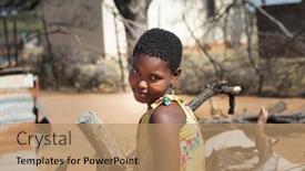  Presentation with yellow wood - PPT layouts having african-girl-with-yellow-dress background and a  colored foreground