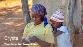  Presentation with together we - Colorful theme enhanced with african-granny-together backdrop and a violet colored foreground