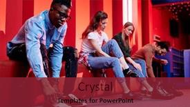  Presentation with jeans denim - PPT layouts having african-guy-in-black-jeans background and a tawny brown colored foreground