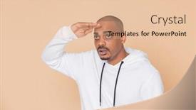  Presentation with yellow - Presentation design enhanced with african-guy-with-a-white background and a lemonade colored foreground