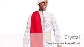  Presentation with saree - Beautiful slide set featuring african-handsome-man-wearing-tradition backdrop and a white colored foreground